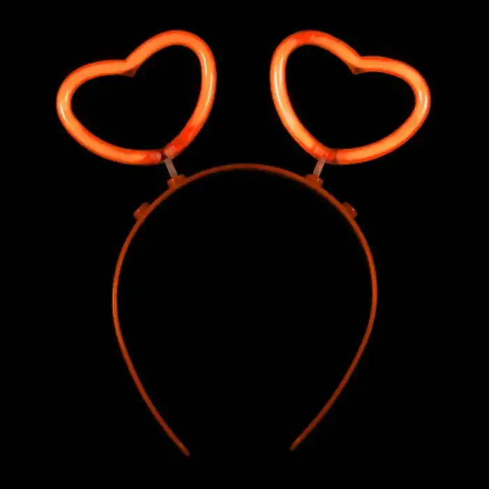 Glow Stick Karanlıkta Yanan Fosforlu Kalp Taç 12 Adet