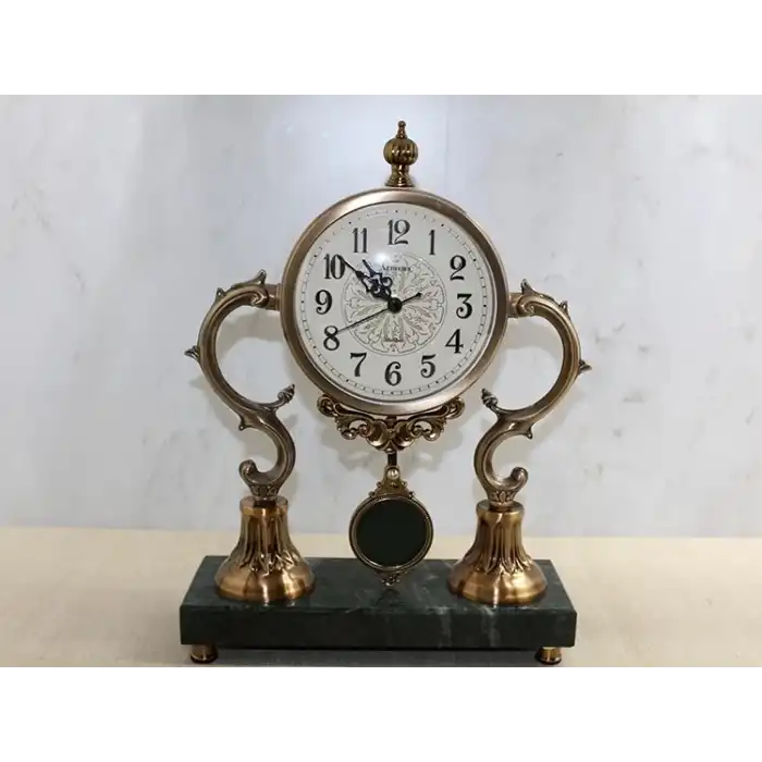 Altı Mermer Sarkaşlı Masa Üstü Saat Alk4321