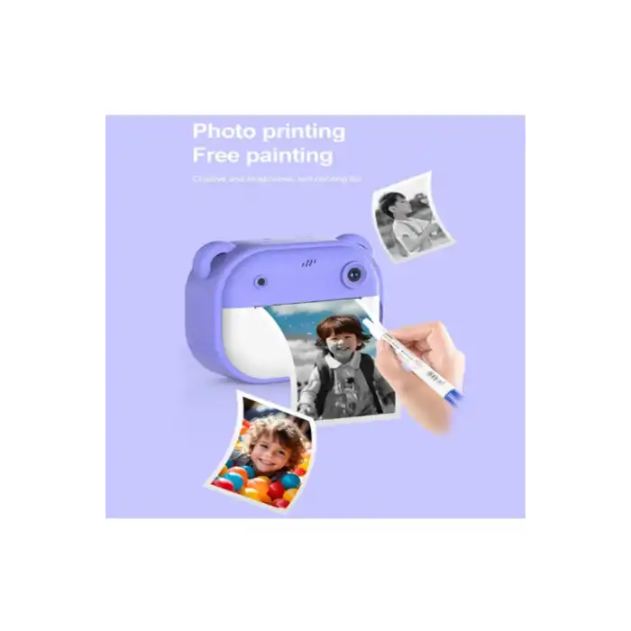 Dijital Video Kayıt Fotoğraf Çocuk Kamerası Anlık Termal Resim Kağıt Baskılı