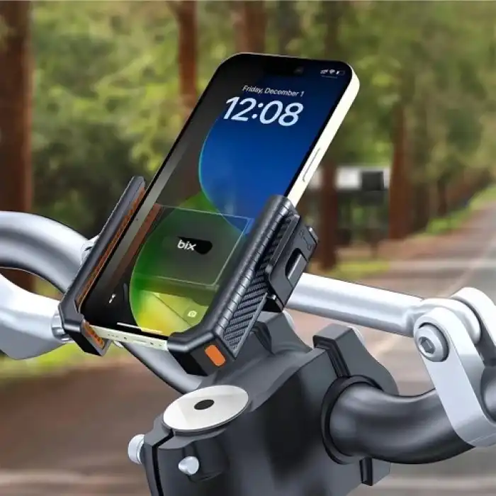 Gidon Bağlantılı Bisiklet Motosiklet Için Esnek Abs 4-7.8″ Inç Telefon Tutucu 360° Dönebilen Tasarım