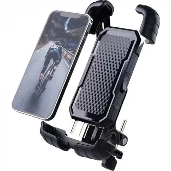 360° Derece Ayarlanabilen Gidon Bağlantılı Bisiklet Motosiklet Için Abs 4-7.8″ Inç Telefon Tutucu
