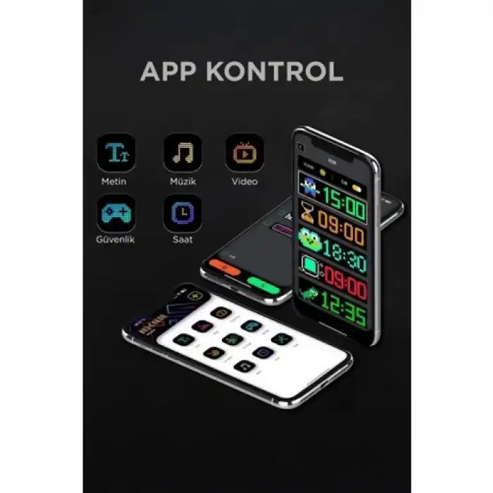 RP937 LED Matrix Panel 16X64CM Telefon Kontrollü Kayar LED Animasyon Aydınlatma