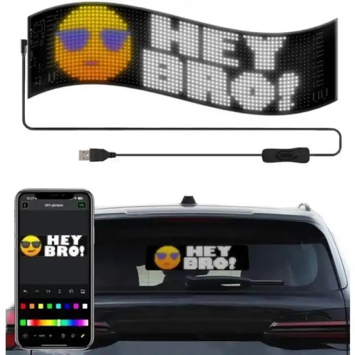 RP937 LED Matrix Panel 16X64CM Telefon Kontrollü Kayar LED Animasyon Aydınlatma