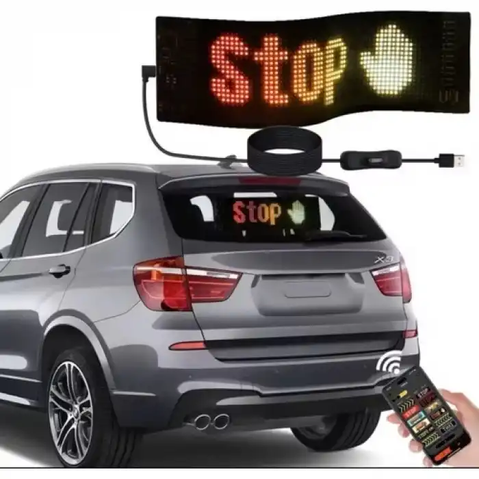 LED Panel Cama Yapışan Telefon Kontrollü LED Ekran Panel 16*64 LED Sayısı