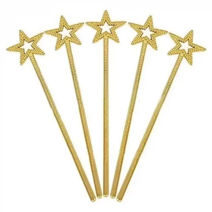 The Best Nzm Altın Renk Yıldız Peri Asası Peri Değneği 34 cm 1 Adet