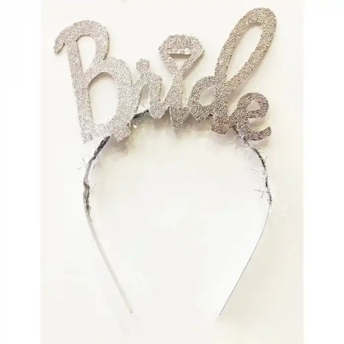 The Best Nzm Gümüş Renk Bekarlığa Veda Italik Yazı Alyanslı Bride Taç