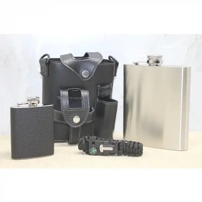 Deri Kılıflı Matara Seti ALK3929