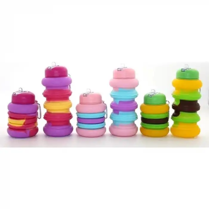 Katlanabilir Portatif Silikon Su Şişesi 500 ml ALK3138