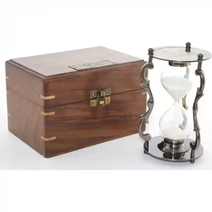 Ahşap Kutulu Pirinç Kumsaati KSK2060