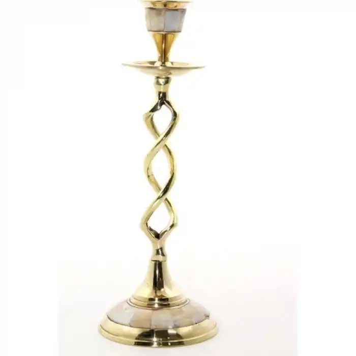 Tekli Pirinç Sedefli Şamdan 5078