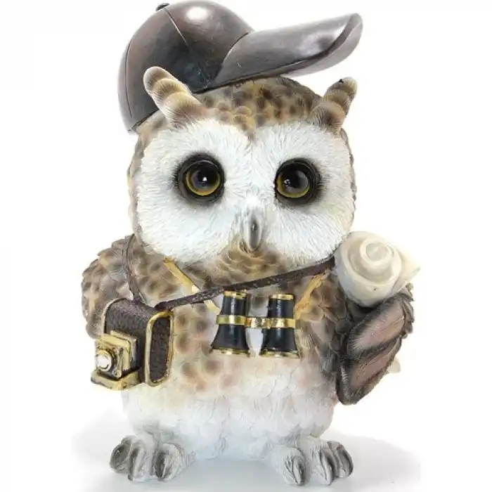 Steampunk Polyester Baykuş Figürü ALK2466