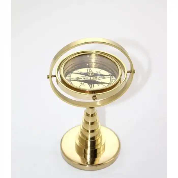 Pirinç Masa Üstü Pusula 2844