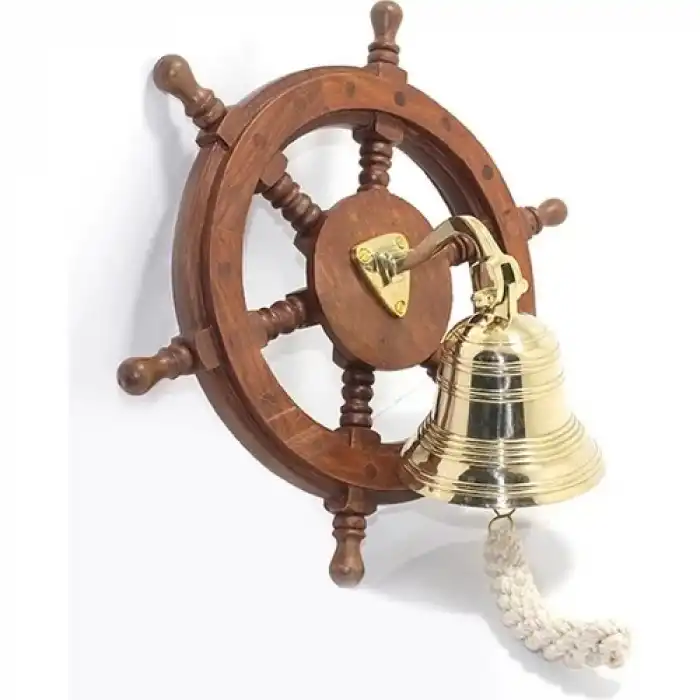 Duvara Asmalı Dümenli Pirinç Çan 4725