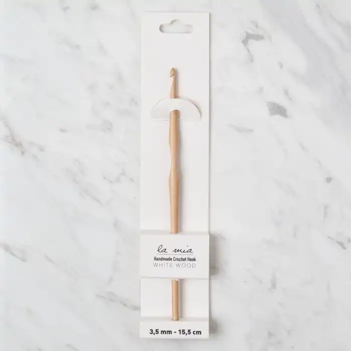 La Mia Whitewood 3.5 mm 15.5 cm Ahşap Yün Tığ
