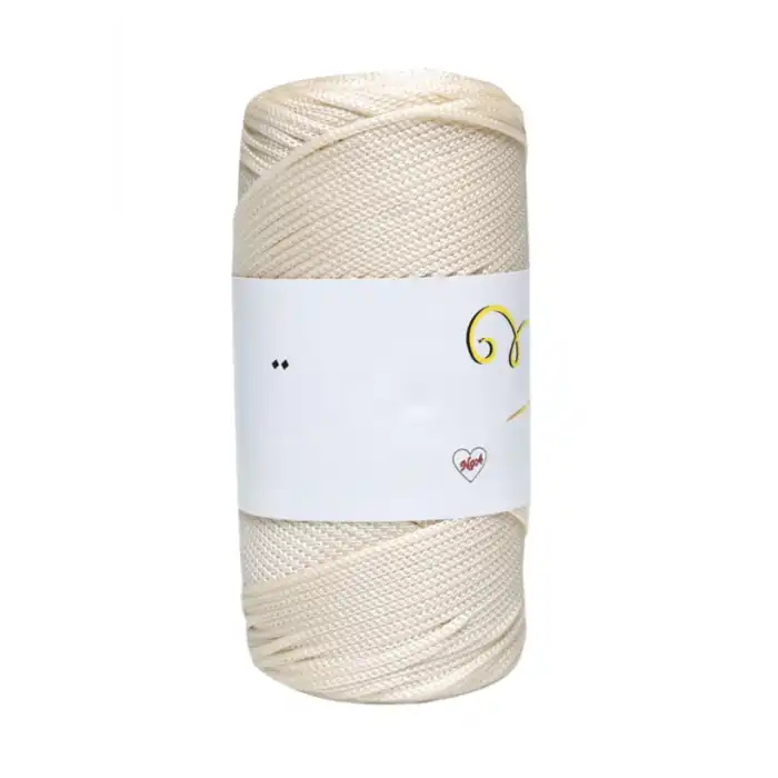 Makrome İpi 3mm Polyester  Krem