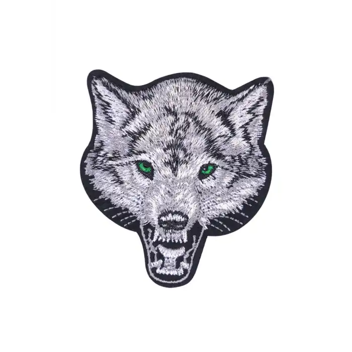 Aplike Ütü İle Yapışan Kurt Yeşilgöz Arma 7x6 cm