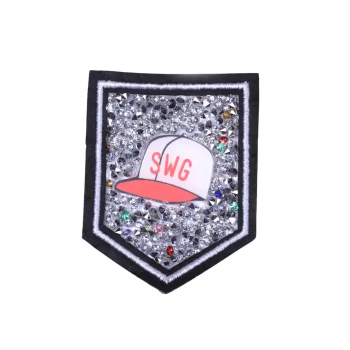 Aplike Ütü İle Yapışan Taşlı Şapka Arma 5x5 cm