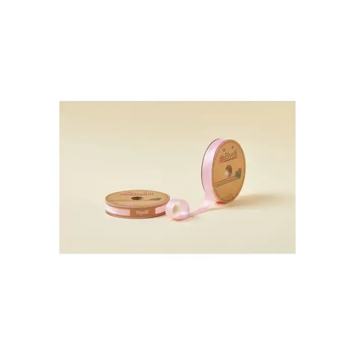 Biye Saten Katlı 007 Pembe 2 cm 25 Metre %100 Polyester