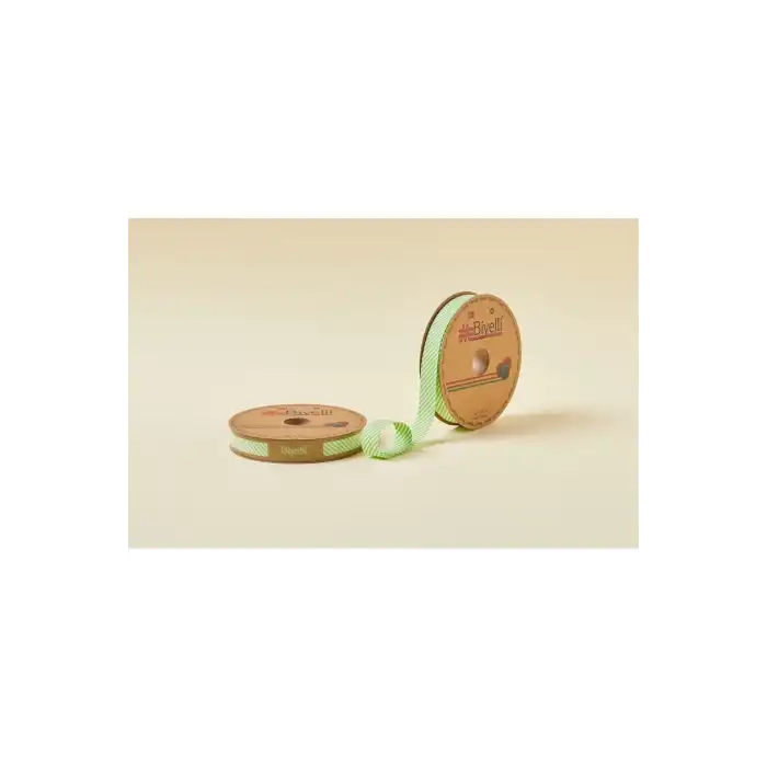 Biye Çizgili Katlı C05 Yeşil 2 cm 25 Metre %65 Koton %35 Polyester