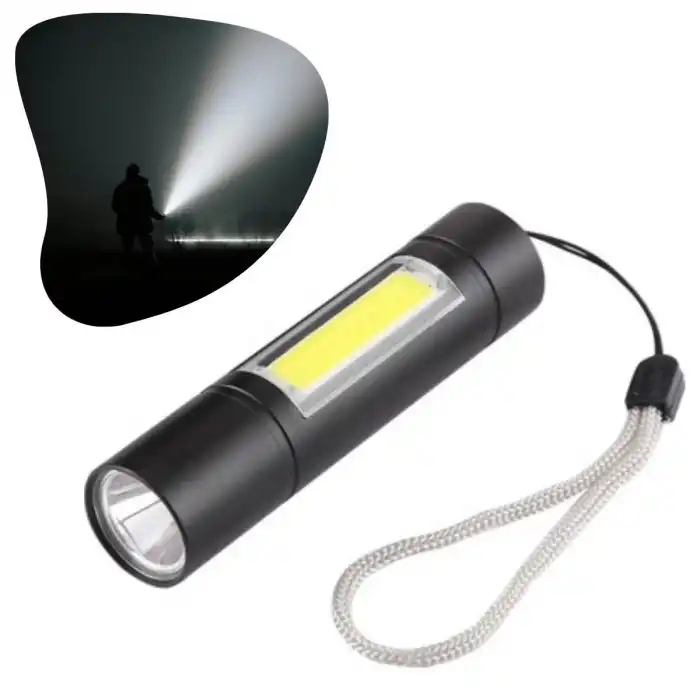 BUFFER® Kutulu Mini El Feneri - Taşınabilir LED Kamp ve Acil Durum El Lambası Plastik Gövde