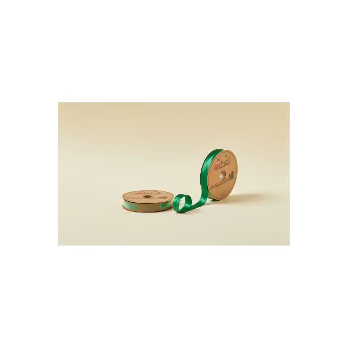 Biye Saten Katlı 093 Koyu Yeşil 2 cm 25 Metre %100 Polyester