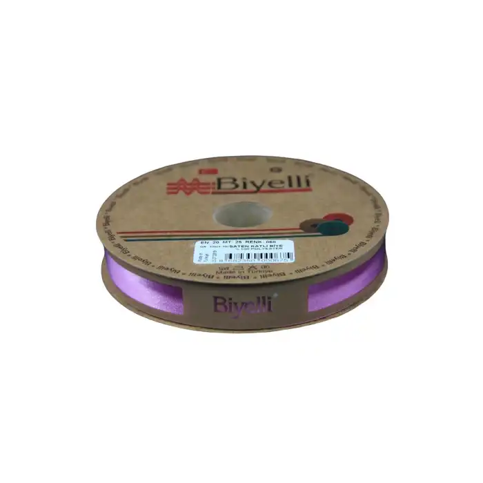 Biye Saten Katlı 068 Gül Kurusu 2 cm 25 Metre %100 Polyester