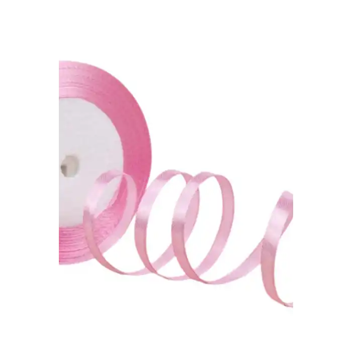 Saten Kurdele 3 mm Pembe 10 Metre