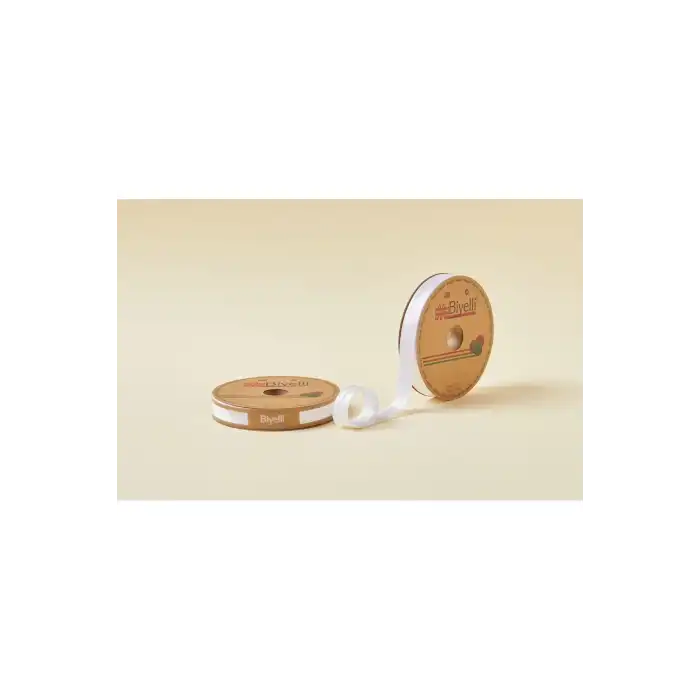 Biye Saten Katlı 041 Kırık Beyaz 2 cm 25 Metre %100 Polyester