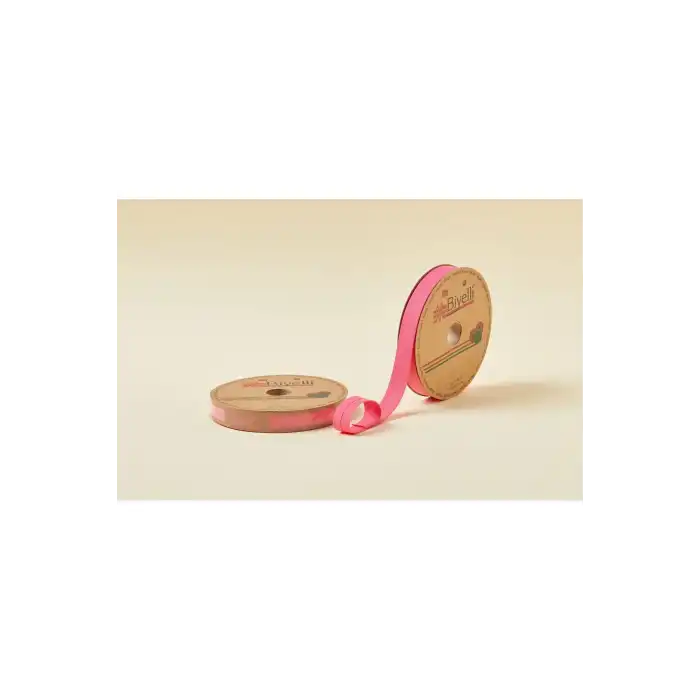 Biye Koton Katlı D24 Fuşya 2 cm 25 Metre %65 Koton %35 Polyester
