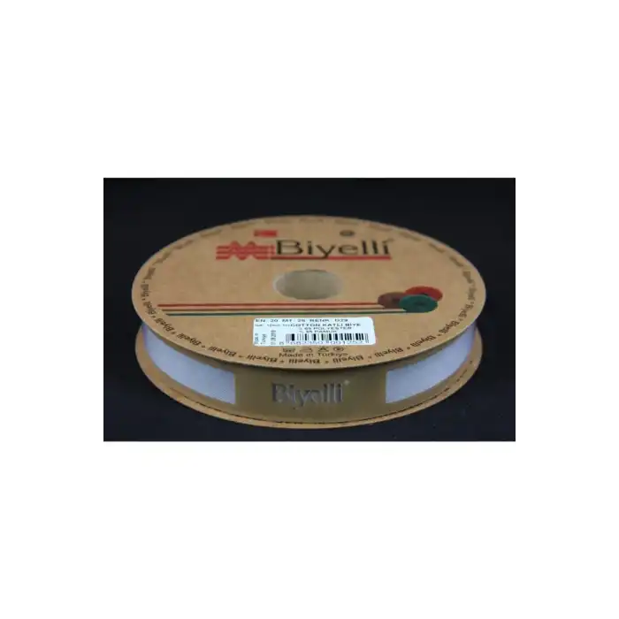 Biye Koton Katlı D29 Gri 2 cm 25 Metre %65 Koton %35 Polyester