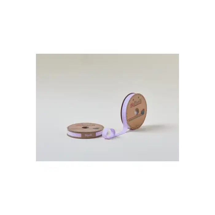 Biye Çizgili Katlı C07 Lila 2 cm 25 Metre %65 Koton %35 Polyester