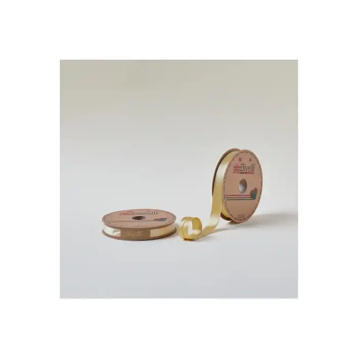 Biye Saten Katlı 055 Gold 2 cm 25 Metre %100 Polyester