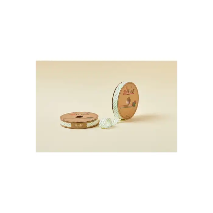 Biye Puanlı Katlı B05 Yeşil 2 cm 25 Metre %65 Koton %35 Polyester