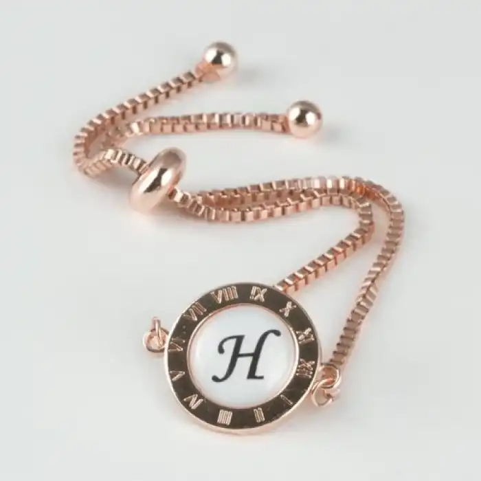 Rennway Roz Renk Asansörlü Harfli Bileklik Kategori: Bijuteri Bileklik