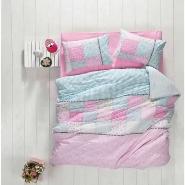 Elegant Pembe Nevresim Takımı Çift Kişilik