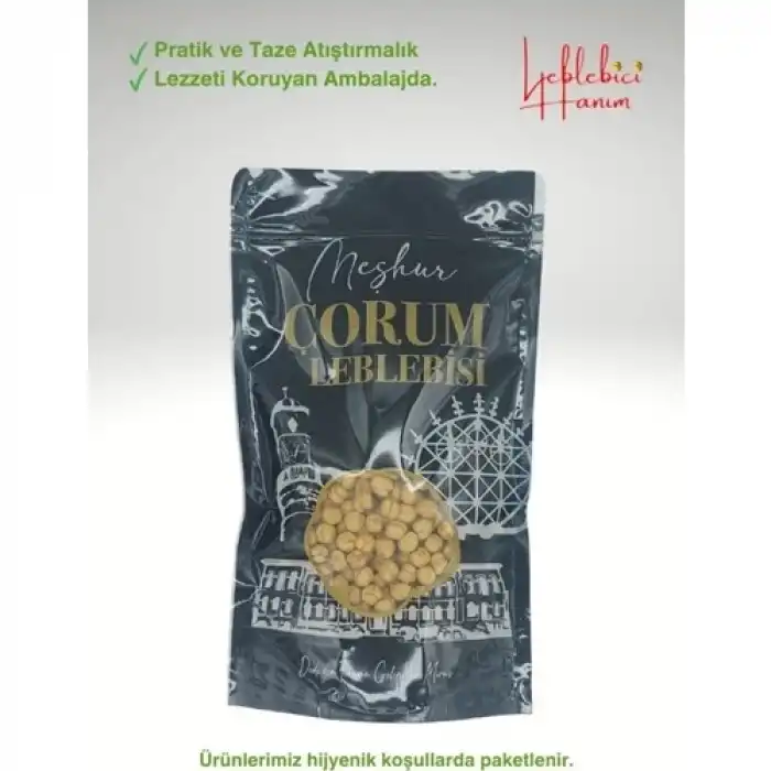 Leblebici Hanım Çorum Özel Serisi İri Boy Taze Kavrulmuş Tandır Tuzlu Leblebi 500 gr