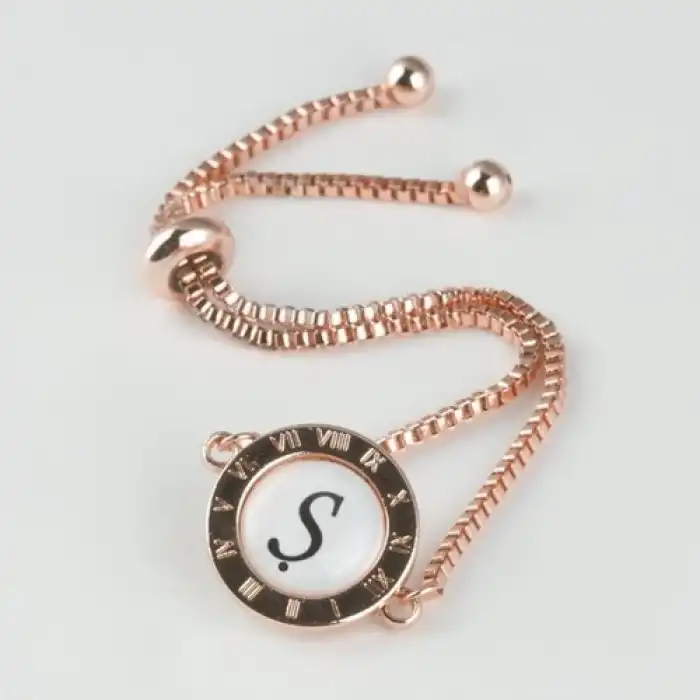 Rennway Roz Renk Asansörlü Harfli Bileklik Kategori: Bijuteri Bileklik