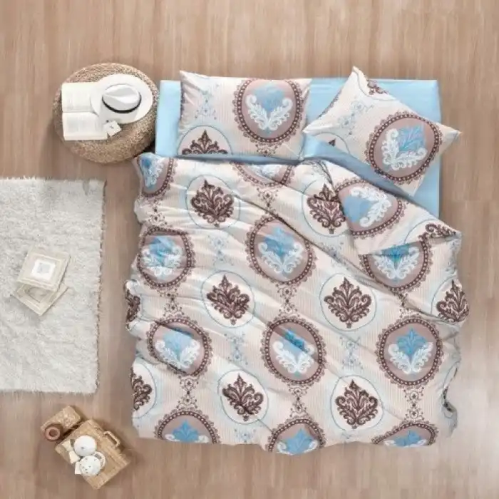 Damas Turkuaz Nevresim Takımı Çift Kişilik