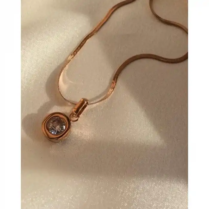 Moni Wonderland Rosegold Çelik Kolye