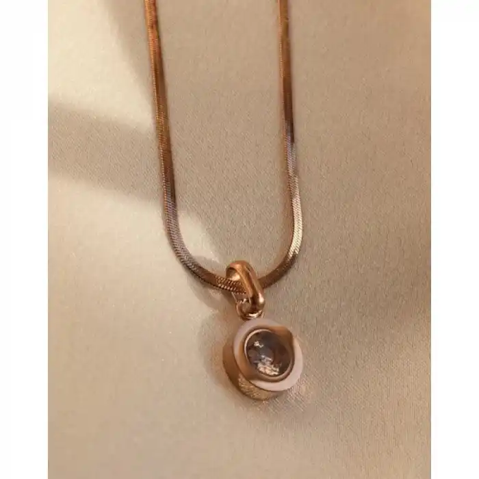 Moni Wonderland Rosegold Çelik Kolye