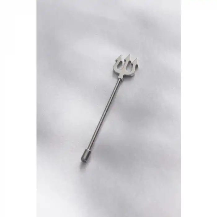 Karce CLZ943  316L Cerrahi Çelik Gümüş Renk Poseidon Mızrağı Köprü Piercing