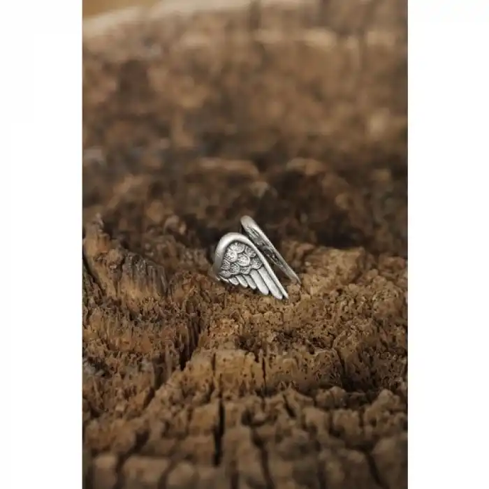 Karce Ayarlanabilir Kanat Tasarımlı Erkek Yüzük