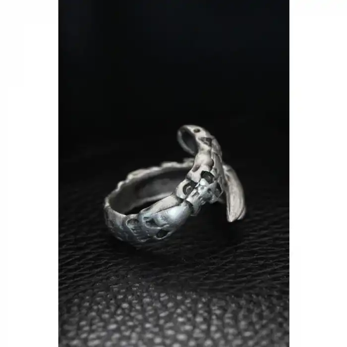 Karce Ayarlanabilir Kurukafa Pençe Model Erkek Yüzük