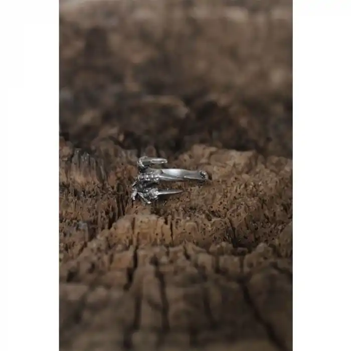 Karce Ayarlanabilir Ejderha Pençesi Tasarımlı Erkek Yüzük