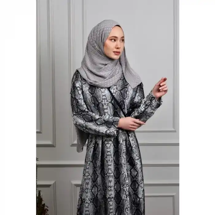 Defka Pamuklu Kadın Tesettür Namaz Elbisesi Yandan Bağlamalı