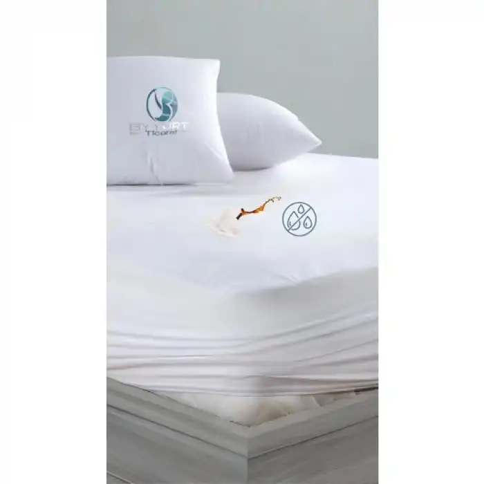 Mikro Sıvı Geçirmez Tek Kişilik Yatak Alezi Beyaz 120X200