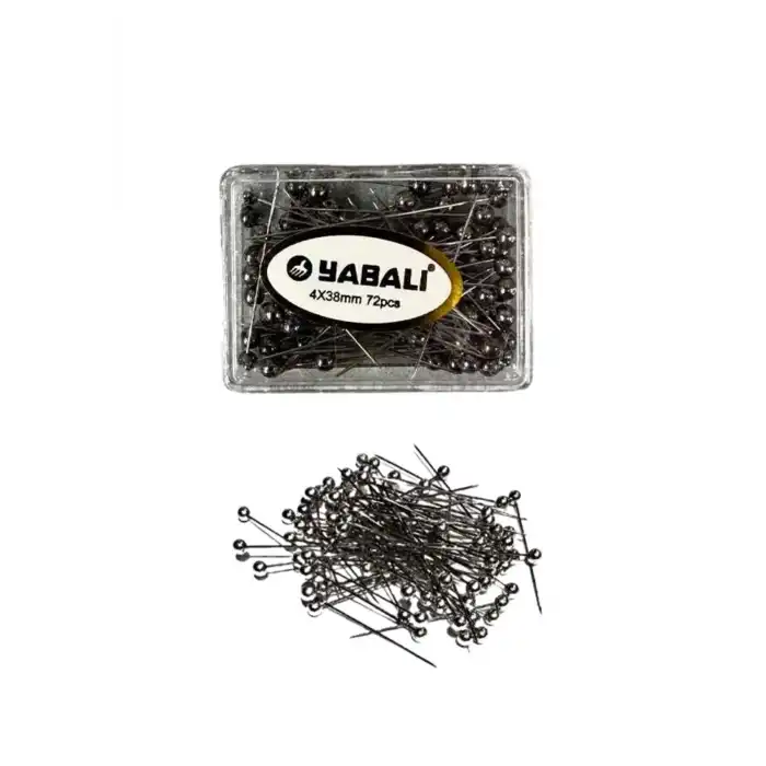 Toplu İğne Siyah 72li 4x38 mm