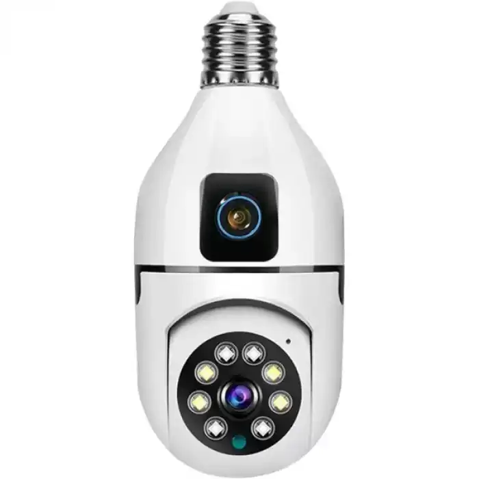 Çift Lensli Duy Girişli Kablosuz Ampul Kamera