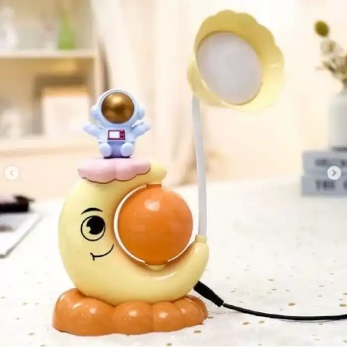 Çocuk Odası Ay ve Astronot Desenli Gece Lambası