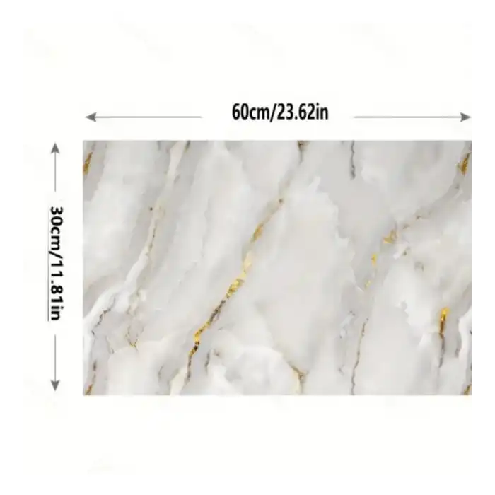 Vinil Beyaz Mermer Desenli Alüminyum Plastik Duvar Sticker